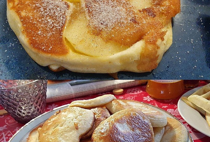 Fluffige, dicke Obstpfannkuchen – Alte Oma Rezepte
