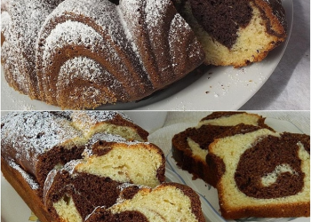 Dieser Marmorkuchen mit Schmand ist besonders saftig und schmeckt einfach wunderbar!