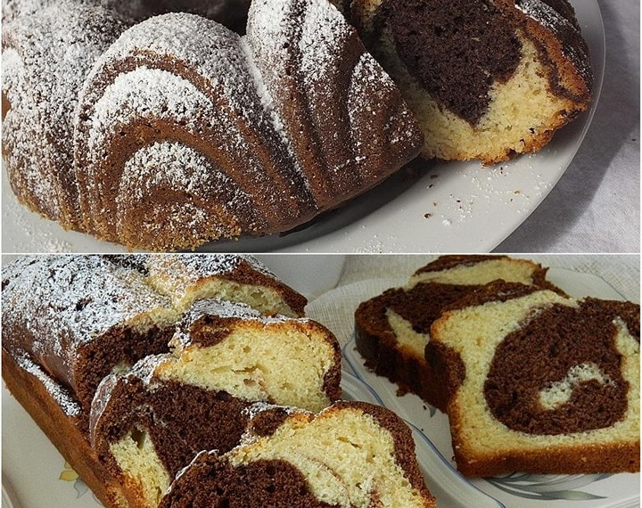 Dieser Marmorkuchen mit Schmand ist besonders saftig und schmeckt einfach wunderbar!