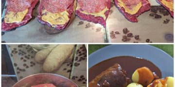 Rinderrouladen mit Rosenkohl und Kartoffeln