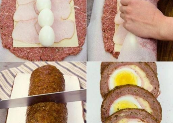 Osterhackbraten: das Rezept für den zweiten Gang mit leckeren und spektakulären gekochten Eiern