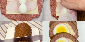 Osterhackbraten: das Rezept für den zweiten Gang mit leckeren und spektakulären gekochten Eiern