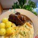Rouladen Klöße und Kohlrabi Karotten