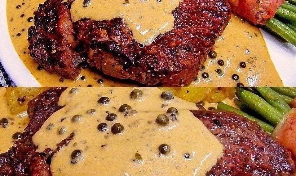  Rinderfilet mit grüner Pfeffersahnesoße