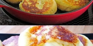 Kartoffelfrikadellen gefüllt mit Schmelzkäse