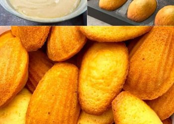 Einfaches Rezept für Madeleine mit Schokoladenstückchen