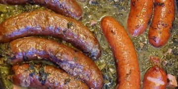 Grünkohl mit Kassler, Kochwurst und Pinkel