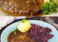 Rindfleisch mit Senf geschmort, so lecker