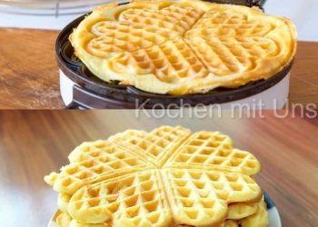 Vanille Joghurt Waffeln in nur 1 Minute zubereitet