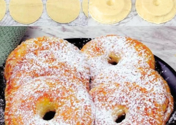 Gebackene Apfelringe in 3 Minuten zubereitet