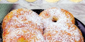 Gebackene Apfelringe in 3 Minuten zubereitet