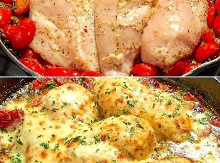 Gebackenes Hähnchen mit Tomate: Das einfache und leckere Rezept
