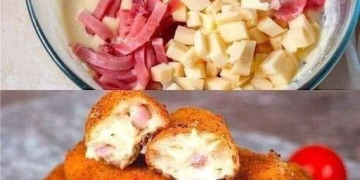 Schinken Käse Krokette, die ich immer essen konnte