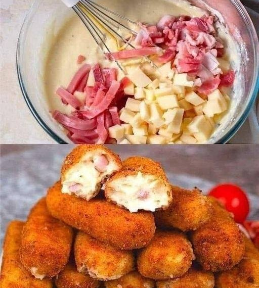 Schinken Käse Krokette, die ich immer essen konnte