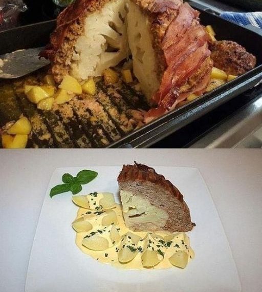 Leicht und köstlich: Das Rezept für eine gefüllte Blumenkohlbombe