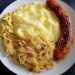 Thüringer Bratwurst mit Kartoffelpüree und Sauerkraut